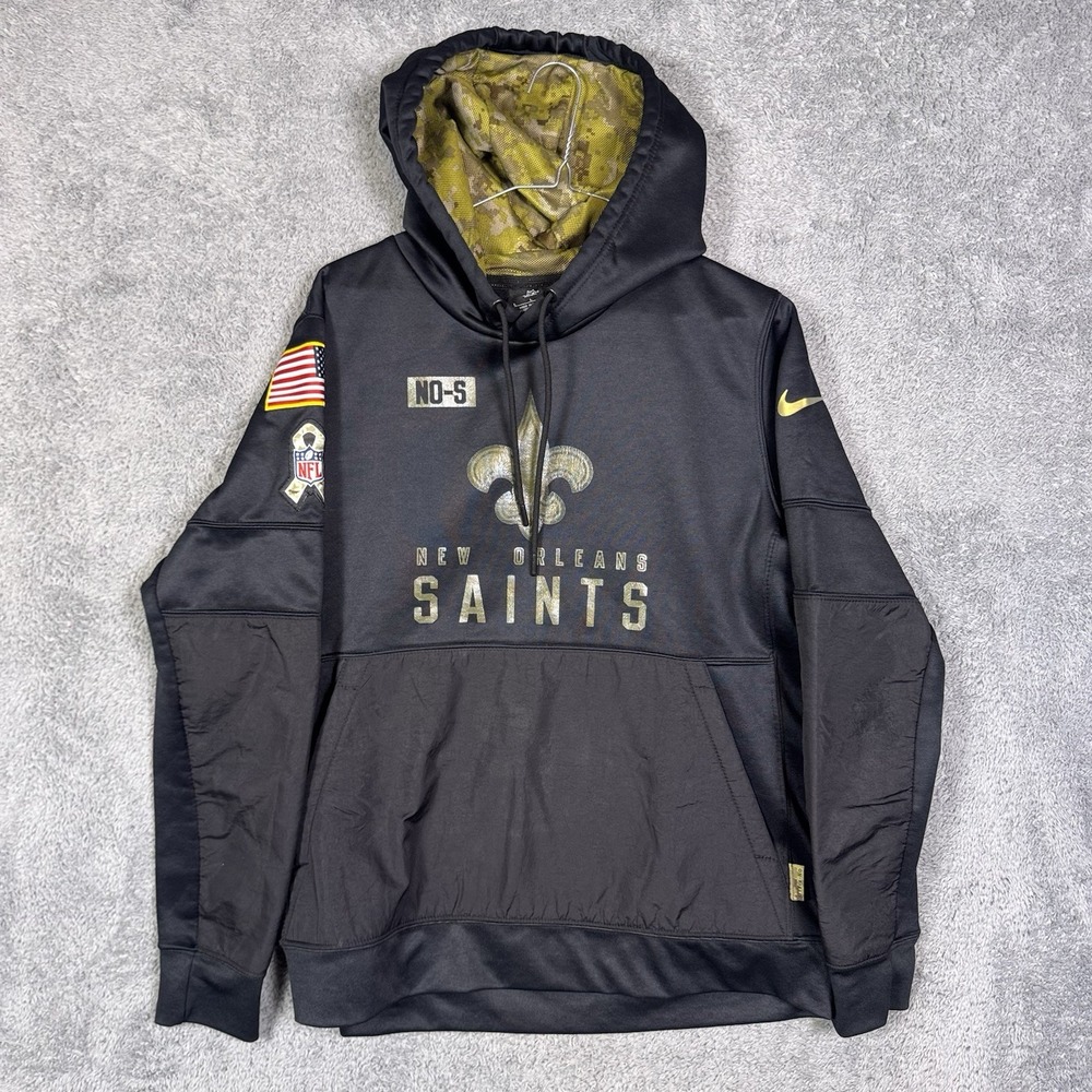 New Orleans Saints Salute To Service Hoodie Mens‎ L Nike On Field Sweatshirt